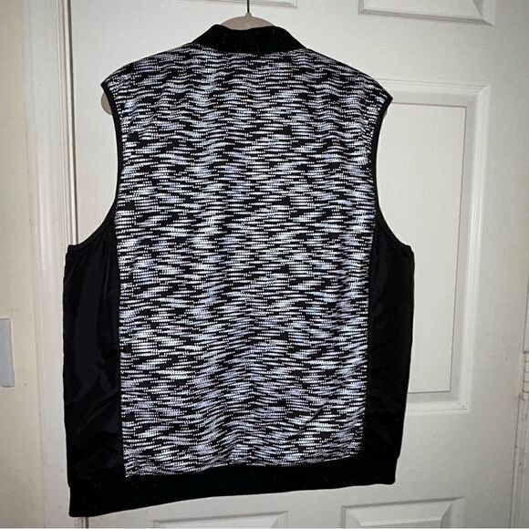 Ideology Reflective Zipper Front Light Puff Sleeveless Vest - Picture 3 of 9